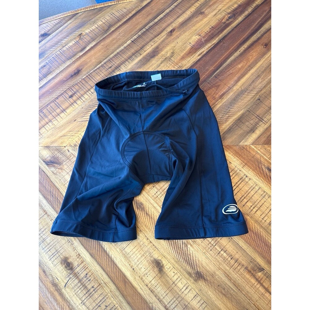 Performance Men’s Large Black Cycling Shorts Padded Chamois Drawstring EUC